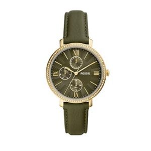 Fossil Women's Jacqueline Multi Quartz Leather Watch, Color: Gold, Olive